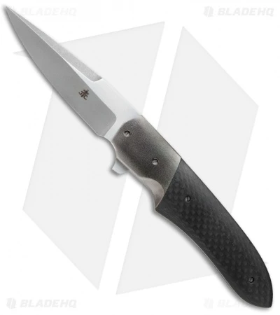 Jason Clark Custom Hybrid Drop Point Flipper Knife Carbon Fiber (3.5" Stonewash) 1 Jason Clark Custom Hybrid Drop Point Flipper Knife Carbon Fiber (3.5" Stonewash)