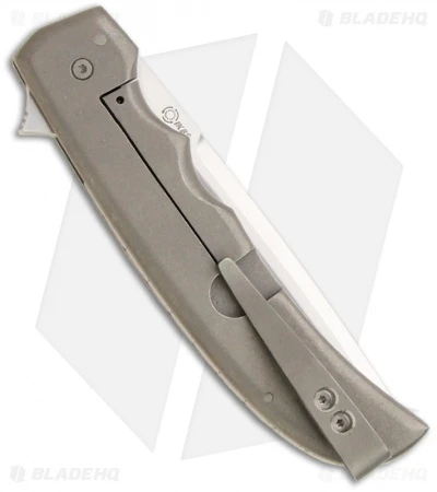 Jason Clark Custom Tanto Framelock Orange G10 / Carbon Fiber Knife (3.5" Satin) 2 Jason Clark Custom Tanto Framelock Orange G10 / Carbon Fiber Knife (3.5" Satin) - Image 2