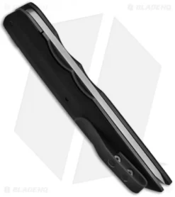 Jason Clark Custom Tanto Liner Lock Flipper Black Micarta Knife (3.5" Plain) -Benchmade Shop jason clark tanto liner lock black micarta scales cpm154 ss blade side