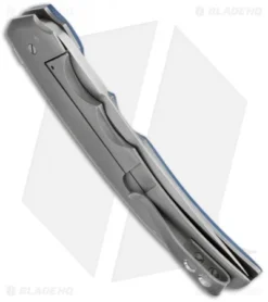 Jason Clark Custom Upswept Framelock Flipper Blue G10 Knife (3.75" Matte) -Benchmade Shop jason clark upswept blue g10 side