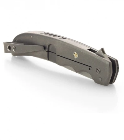 Jason Clark Custom Up-Swept Framelock Flipper Black C-Tek Knife (3.25" Matte) 2 Jason Clark Custom Up-Swept Framelock Flipper Black C-Tek Knife (3.25" Matte) - Image 2