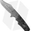 Jason Clark Clip Point Frame Lock Knife Zirconium/Marbled CF (3.6" Damascus)