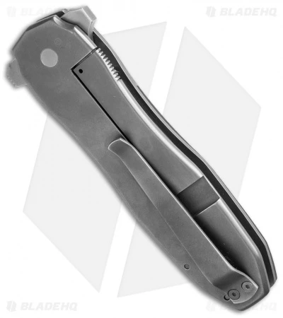 Jason Clark Custom Dagger Frame Lock Knife (3.75" Gray) 2 Jason Clark Custom Dagger Frame Lock Knife (3.75" Gray) - Image 2