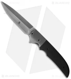 Jason Clark Drop Point Flipper Frame Lock Knife Micarta/Ti (3.7" Dagger)