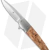 Jason Clark Custom Standard Flipper Knife Maple Burl (3.625" Satin)