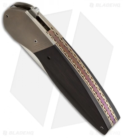 JD Van Deventer Model A Gent Folder Knife Black Ivory Wood (3" Satin) 2 JD Van Deventer Model A Gent Folder Knife Black Ivory Wood (3" Satin) - Image 2