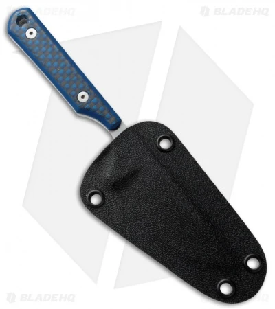 Jeff Hall Custom Neck Knife Blue G10/CF (2.125" Satin) 2 Jeff Hall Custom Neck Knife Blue G10/CF (2.125" Satin) - Image 2
