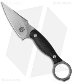 John Gray Custom Accomplice Bowie Knife Black G-10 (3.25" Satin)