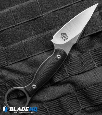 John Gray Custom Accomplice Bowie Knife Black G-10 (3.25" Satin) 5 John Gray Custom Accomplice Bowie Knife Black G-10 (3.25" Satin) - Image 5