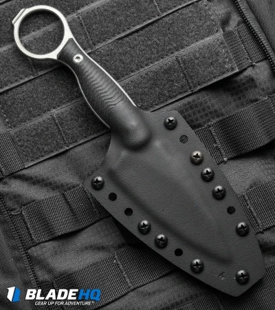 John Gray Custom Accomplice Bowie Knife Black G-10 (3.25" Satin) 6 John Gray Custom Accomplice Bowie Knife Black G-10 (3.25" Satin) - Image 6