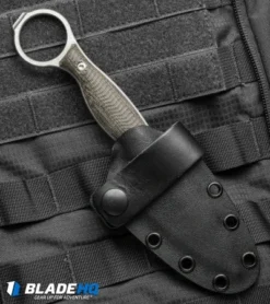 John Gray Custom Accomplice Fixed Blade Knife Canvas Micarta (3.25" Satin) -Benchmade Shop jg accomplice green g10 sheath cm