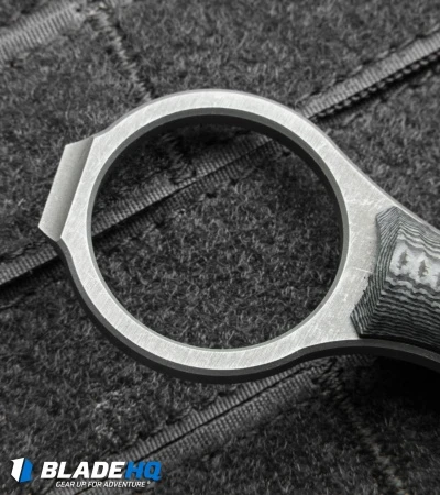 John Gray Custom Accomplice Fixed Blade Knife Black/Gray G-10 (3.25" Acid SW) 3 John Gray Custom Accomplice Fixed Blade Knife Black/Gray G-10 (3.25" Acid SW) - Image 3