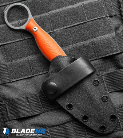 John Gray Custom Accomplice Fixed Blade Knife Orange G-10 (3.25" Acid SW) 7 John Gray Custom Accomplice Fixed Blade Knife Orange G-10 (3.25" Acid SW) - Image 7