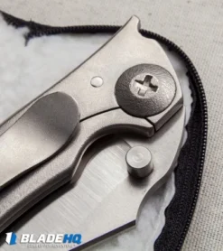 John Gray Custom THUCK Frame Lock Knife Titanium (3.5" Satin) 11 John Gray Custom THUCK Frame Lock Knife Titanium (3.5" Satin) -Benchmade Shop jg custom thuck frame lock detail cm