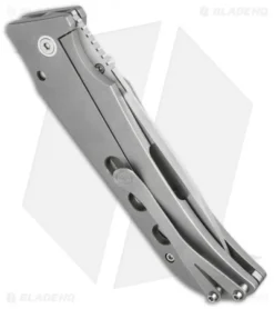 Jason Guthrie Custom Knives Ranger Knife Drilled Full Ti (3.75" Satin) #119 -Benchmade Shop jg ranger bb ti hole 119 side cm