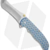 John Grimsmo The Norseman Flipper Blue/Satin Titanium Knife (3.625" Plain) 109