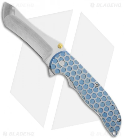 John Grimsmo The Norseman Flipper Blue/Satin Titanium Knife (3.625" Plain) 109 1 John Grimsmo The Norseman Flipper Blue/Satin Titanium Knife (3.625" Plain) 109