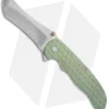 John Grimsmo The Norseman Flipper Green Titanium Knife (3.625" Plain) 108