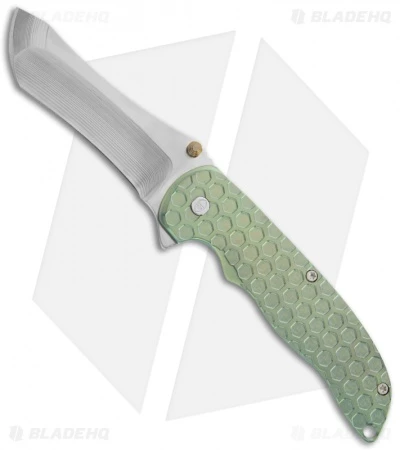 John Grimsmo The Norseman Flipper Green Titanium Knife (3.625" Plain) 108 1 John Grimsmo The Norseman Flipper Green Titanium Knife (3.625" Plain) 108