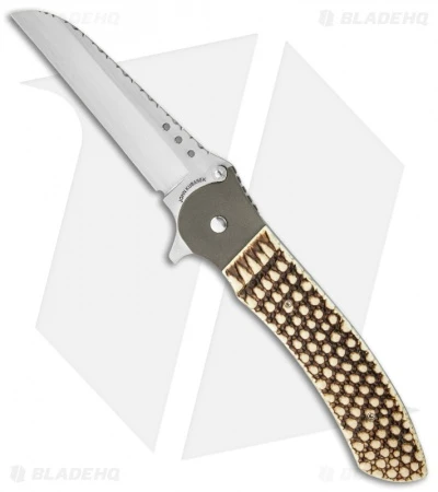 John Kubasek Wharncliffe Flipper Knife Armadillo Skin Handle (4" Hand Satin) 1 John Kubasek Wharncliffe Flipper Knife Armadillo Skin Handle (4" Hand Satin)