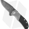 Calavera Cutlery Small El Patron Flipper Knife Black Micarta (3.25" Acid Wash)