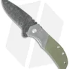 Calavera Cutlery Small El Patron Flipper Knife Green G-10 (3.25" Acid Wash)