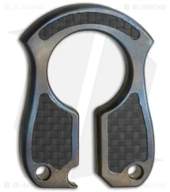 John Gray Keyper Bottle Opener Keychain - Carbon Fiber/Heat Colored Titanium