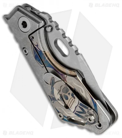 Mick Strider Custom MSC Stub XL Tanto Knife Custom Anodized Ti (3.25" Satin/SW) 3 Mick Strider Custom MSC Stub XL Tanto Knife Custom Anodized Ti (3.25" Satin/SW) - Image 3