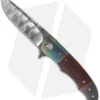 George Muller LL-BB Flipper Knife Red LSCF/Zirconium (3.75" Damasteel)