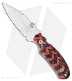Nemesis Custom Jeff Hall Arch Ally Fixed Blade Knife Red Lam. (2.75" Satin) NK-6
