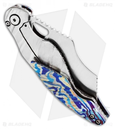 Phantom Steelworks One-Off Skin Walker Knife Timascus (3.25" Satin) 2 Phantom Steelworks One-Off Skin Walker Knife Timascus (3.25" Satin) - Image 2