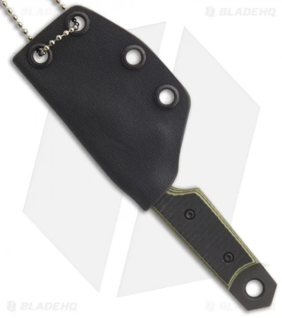 Sam Eddleman Tanto Dashi Neck Knife Stacked CF/G-10 Fixed Blade (2" Plain) 2 Sam Eddleman Tanto Dashi Neck Knife Stacked CF/G-10 Fixed Blade (2" Plain) - Image 2