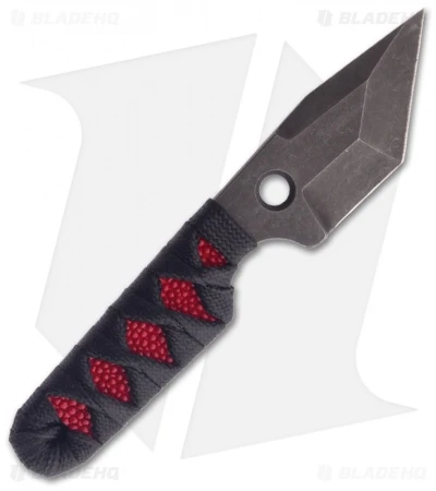 Sam Eddleman Tanto Dashi Neck Knife Cord Wrap Red Rayskin (2" Plain) 2 Sam Eddleman Tanto Dashi Neck Knife Cord Wrap Red Rayskin (2" Plain) - Image 2