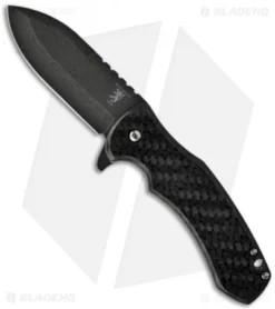 Sam Eddleman ESP Flipper Liner Lock Knife Carbon Fiber (3" Acid Wash)