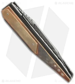 Corrie Schoeman D-TER Flipper Knife Copper Beryllium (3.375" Damascus) 6 Corrie Schoeman D-TER Flipper Knife Copper Beryllium (3.375" Damascus) -Benchmade Shop schoeman d ter cu tx side cm