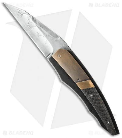 Corrie Schoeman D-TER Flipper Knife LSCF/Bronze (3.25" Hamon) 1 Corrie Schoeman D-TER Flipper Knife LSCF/Bronze (3.25" Hamon)