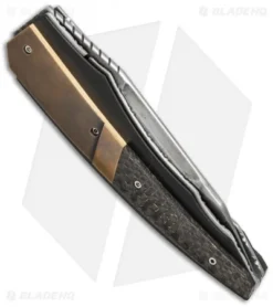 Corrie Schoeman D-TER Flipper Knife LSCF/Bronze (3.25" Hamon) 6 Corrie Schoeman D-TER Flipper Knife LSCF/Bronze (3.25" Hamon) -Benchmade Shop schoeman d ter hamon lscf side cm