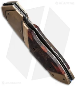 Corrie Schoeman D Vour Flipper Knife Banksia Pod/Bronze (3.375" Damascus) 5 Corrie Schoeman D Vour Flipper Knife Banksia Pod/Bronze (3.375" Damascus) -Benchmade Shop schoeman d vour oct 2014 side