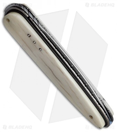 Corrie Schoeman Large Raindrop Liner Lock Knife Giraffe Bone (3.6" Satin) 3 Corrie Schoeman Large Raindrop Liner Lock Knife Giraffe Bone (3.6" Satin) - Image 3