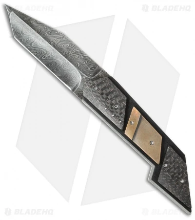 Corrie Schoeman Persian Flipper Folder LSCF/Bronze (3.25" Damascus) 1 Corrie Schoeman Persian Flipper Folder LSCF/Bronze (3.25" Damascus)