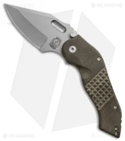 Sniper Bladeworks DMF Clip Point Knife Micarta Framelock (3.5" Matte)