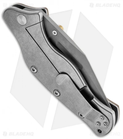 Sniper Bladeworks LPC Framelock Folder Titanium Gold Thumb Stud (3.75" Plain) 2 Sniper Bladeworks LPC Framelock Folder Titanium Gold Thumb Stud (3.75" Plain) - Image 2