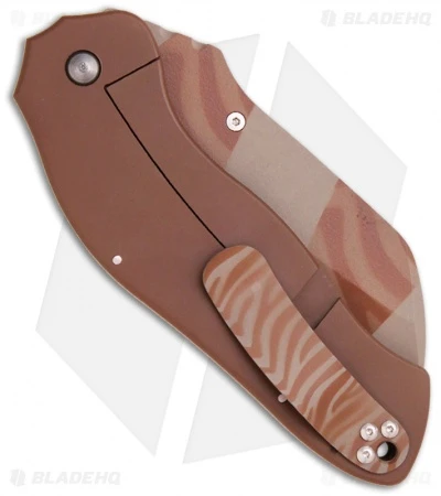 Sniper Bladeworks DH Dark Hallow Framelock Folder Tan G-10 (3.7" Plain) 2 Sniper Bladeworks DH Dark Hallow Framelock Folder Tan G-10 (3.7" Plain) - Image 2