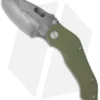 Sniper Bladeworks DMF Framelock Folder Green G-10 Knife (3.5" Hamon)