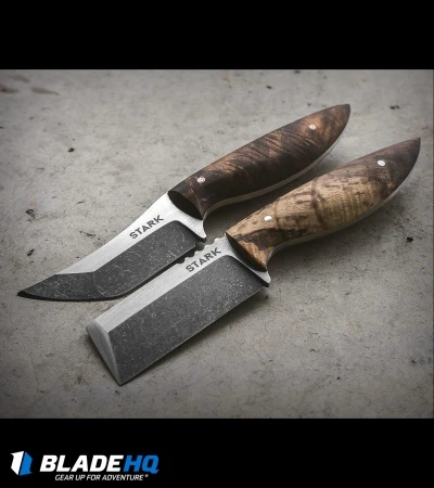 Stark Creations EDC Cleaver Fixed Blade Knife Spalted Koa (2.625" Two-Tone) 4 Stark Creations EDC Cleaver Fixed Blade Knife Spalted Koa (2.625" Two-Tone) - Image 4