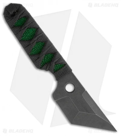 Sam Eddleman Tanto Dashi Neck Knife Cord Wrap Emerald Green Rayskin (2" Plain) 1 Sam Eddleman Tanto Dashi Neck Knife Cord Wrap Emerald Green Rayskin (2" Plain)