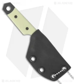 Sam Eddleman Tanto Dashi Neck Knife Moon Glow Fixed Blade (2" Plain) -Benchmade Shop tanto dashi fixed moon glow 2nd gen sheath