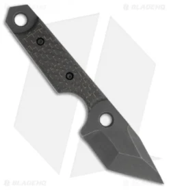 Sam Eddleman Tanto Dashi Neck Knife Lightning Strike Carbon Fiber (2" Plain)
