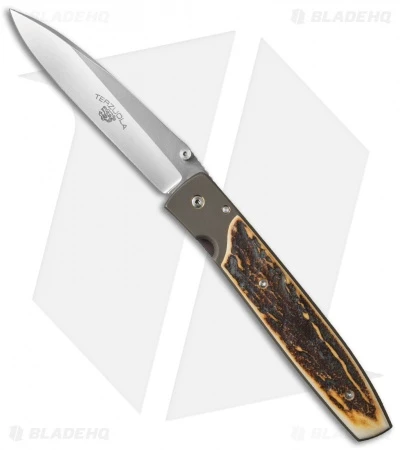 Bob Terzuola Custom Talon Liner Lock Knife Stag (3.5" Polish) 1 Bob Terzuola Custom Talon Liner Lock Knife Stag (3.5" Polish)