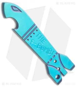 Cucchiara F-Bomb Titanium Bottle Opener Money Clip Pocket Tool (Green/Purple)